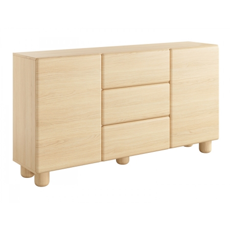 Komoda 160 cm 2-drzwiowa z szufladami LUGO dąb vicenza